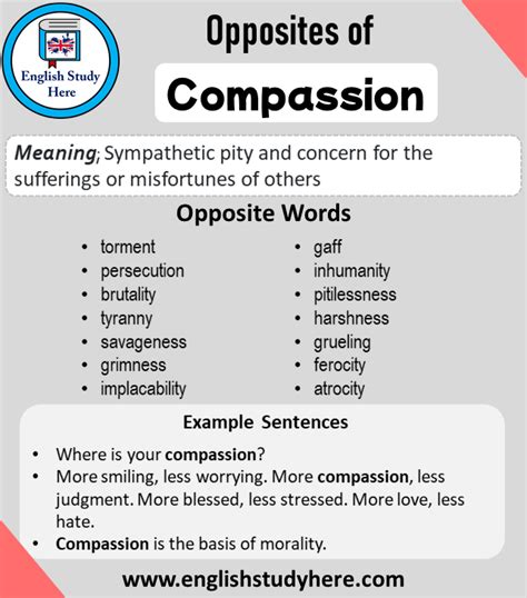 antonyms for compassionate